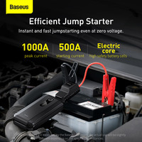 Baseus urządzenie do uruchamiania awaryjnego samochodu urządzenie zapłonowe 1000A Jumpstarter Auto Buster awaryjne Booster 12V samochód skok Start Power Bank 10000mAh 3